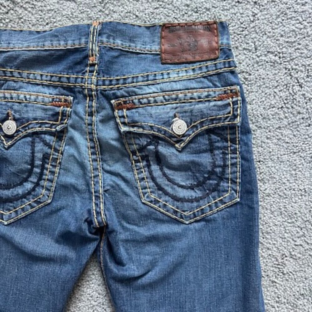 True Religion Vintage Ricky Super T Jeans - Men's 34x33 -Thick Stitch, USA - EUC - Picture 9 of 16